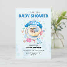 Charmant blauw Baby shower