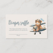 Charmant blauw Teddy Bear Boy Baby shower Informatiekaartje (Voorkant)