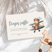 Charmant blauw Teddy Bear Boy Baby shower Informatiekaartje