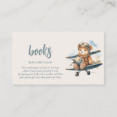 Charmant blauw Teddy Bear Boy Baby shower Informatiekaartje (Voorkant)