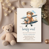 Charmant blauw Teddy Bear Boy Baby shower Kaart
