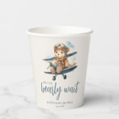 Charmant blauw Teddy Bear Boy Baby shower Papieren Bekers (Achterkant)