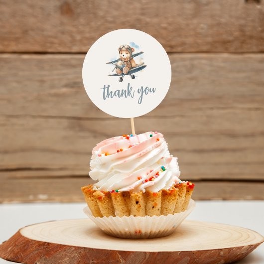 Charmant blauw Teddy Bear Boy Baby shower Ronde Sticker