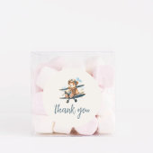 Charmant blauw Teddy Bear Boy Baby shower Ronde Sticker