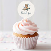 Charmant blauw Teddy Bear Boy Baby shower Ronde Sticker