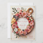 Charmant Bloemen Charcuterie Galentine's Day Party Kaart (Voorkant)