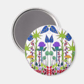 Charmant bloemmotief magneet (Voorkant / Achterkant)