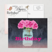 Charmant boeket Briefkaart Verjaardag Groeten (Voorkant / Achterkant)