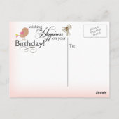 Charmant boeket Briefkaart Verjaardag Groeten (Achterkant)