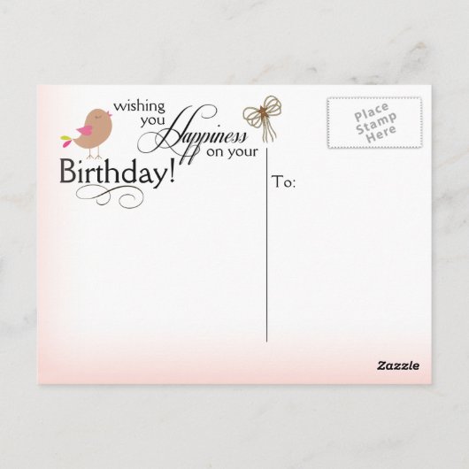 Charmant boeket Briefkaart Verjaardag Groeten (Achterkant)