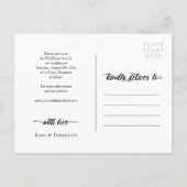 Charmant Borstel Script Fotocollage Bruiloft uitno Aankondigingskaart (Achterkant)