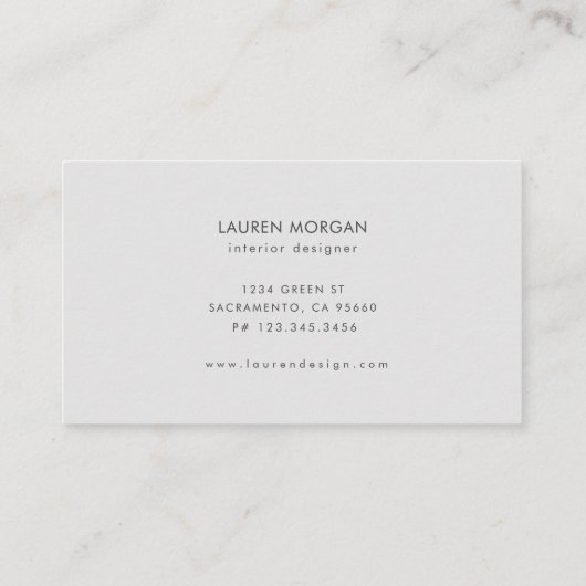 Charmant botanisch minimaal Visitekaartje (Achterkant)