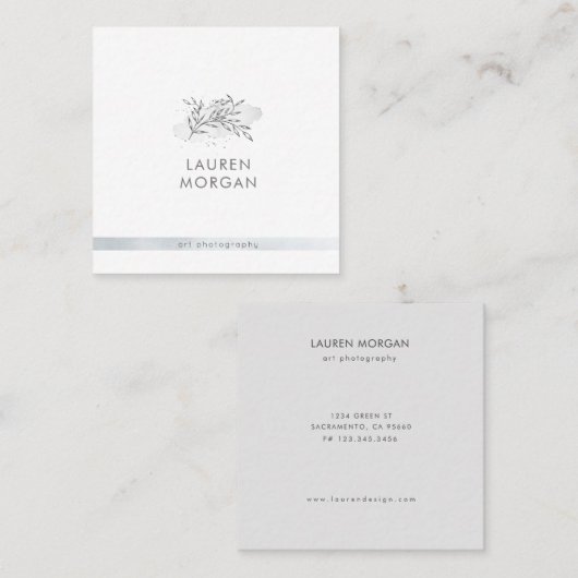 Charmant botanisch minimaal Visitekaartje (Voorkant / Achterkant)