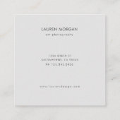 Charmant botanisch minimaal Visitekaartje (Achterkant)