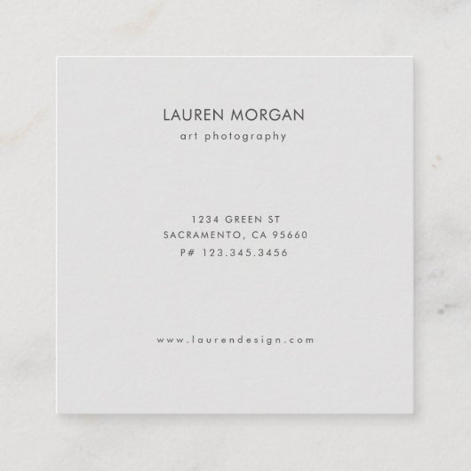 Charmant botanisch minimaal Visitekaartje (Achterkant)