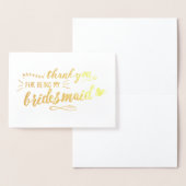 Charmant Bridesmaid Hartelijk dank Folie Kaarten (Display)