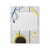 Charmant bureau 40 pagina's Notitieblok met Coffee (Linkerzijde)