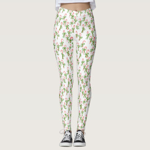 Charmant Candycane Bows Kerstfeestdag Leggings