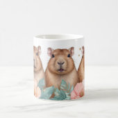 Charmant Capybara Trio en Floral Bliss Koffiemok (Center)