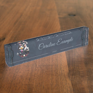 Charmant cartoon kip koppel. naambordje