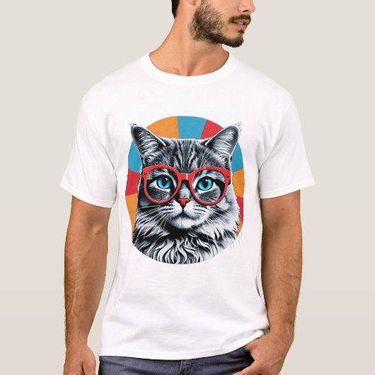 Charmant Cat Design T-Shirt – Voeg een vleugje ple (Voorkant)
