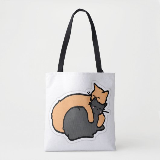 Charmant Cat Nap Canvas tas - Sinaasappel Tabby en (Voorkant)