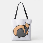 Charmant Cat Nap Canvas tas - Sinaasappel Tabby en (Achterkant)