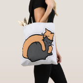 Charmant Cat Nap Canvas tas - Sinaasappel Tabby en (Dichtbij)