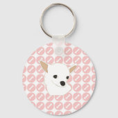 Charmant chihuahua patroon sleutelhanger (Voorkant)