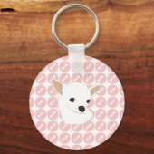 Charmant chihuahua patroon sleutelhanger (Voorkant)