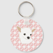 Charmant chihuahua patroon sleutelhanger (Achterkant)