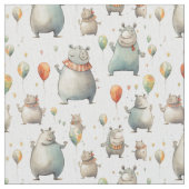 Charmant Chunky: Whimsy Hippo Stof (Close Up)