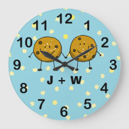 Charmant cookie paar op maat grote klok