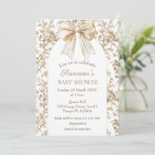 Charmant Coquette Chinoiserie Baby shower Kaart (Staand voorkant)