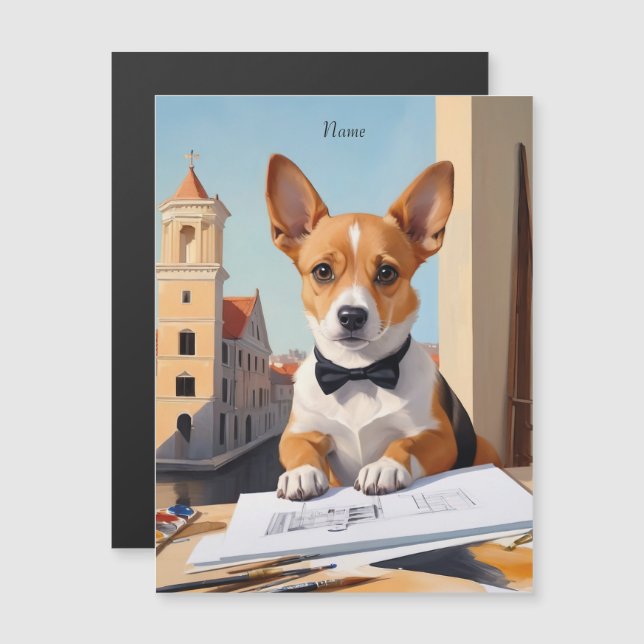 Charmant Corgi Architect Hondenliefhebber (Voorkant / Achterkant)