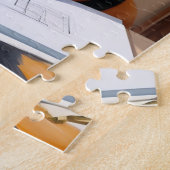 Charmant Corgi Architect Hondenliefhebber Legpuzzel (Zijkant)