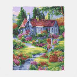 Charmant Cottage Garden Retreat Fleece Deken
