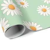 Charmant Daisy Pattern – Bloemencadeau Cadeaupapier (Rol Hoek)
