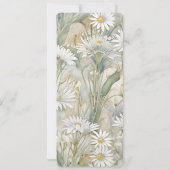 Charmant Daisy Wedding Menu Delicate Pastel Kaart (Achterkant)