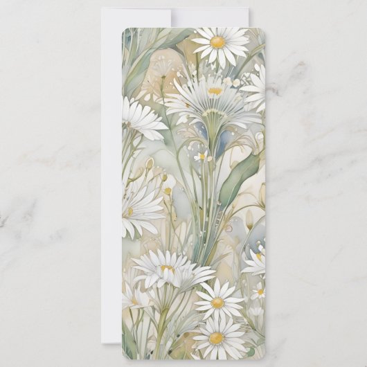 Charmant Daisy Wedding Menu Delicate Pastel Kaart (Achterkant)