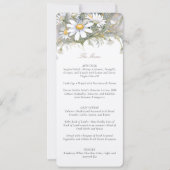 Charmant Daisy Wedding Menu Delicate Pastel Kaart (Voorkant)