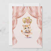 Charmant Dancing Cat Foto Eerste Verjaardag Meisje Bedankkaart (Achterkant)