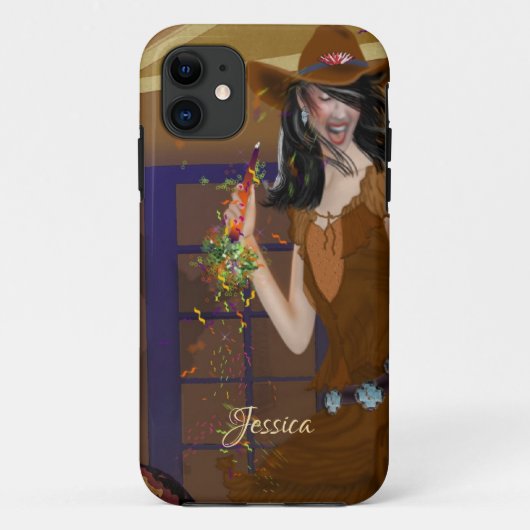 Charmant Dancing Cowgirl Telefoon Hoesje (Achterkant)