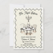 Charmant de avond voor repetitie diner kaart (Voorkant)