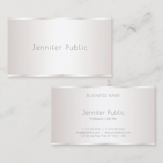 charmant design professionele elegante glam visitekaartje (Voorkant / Achterkant)