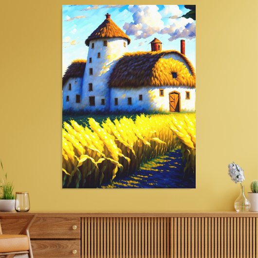 Charmant eenvoudig leven canvas afdruk (Insitu (Woonkamer))