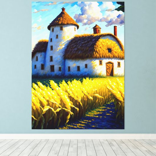 Charmant eenvoudig leven canvas afdruk (Insitu (Houten vloer))