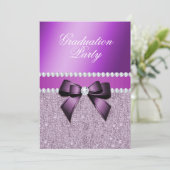 Charmant Elegant Paarse Graduation Party Kaart (Staand voorkant)