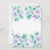 Charmant Elegant Waterverf Bloemen Vrijgezellenfee Kaart (Achterkant)