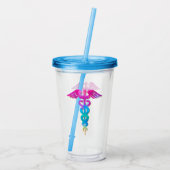 Charmant en kleurrijk medisch Logo-ontwerp Acryl Drinkbeker (Achterkant)